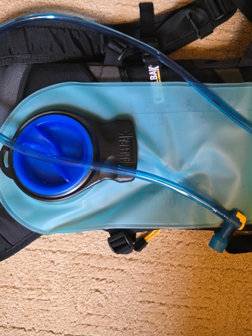 CamelBak Black and Gray Hydration Backpack with Yellow Accents - Picture 8 of 8